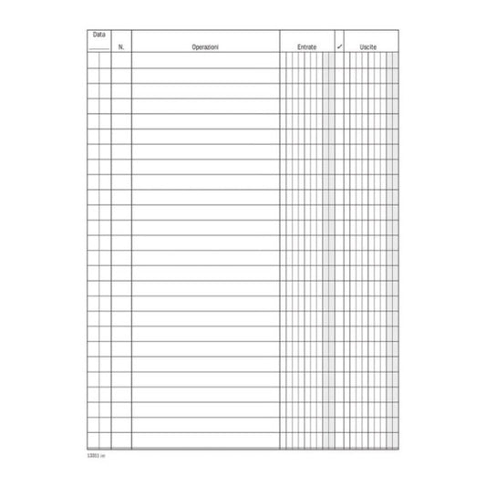 Registro entrate-uscite Data Ufficio 100 pagine - 24x17 cm DU133110000