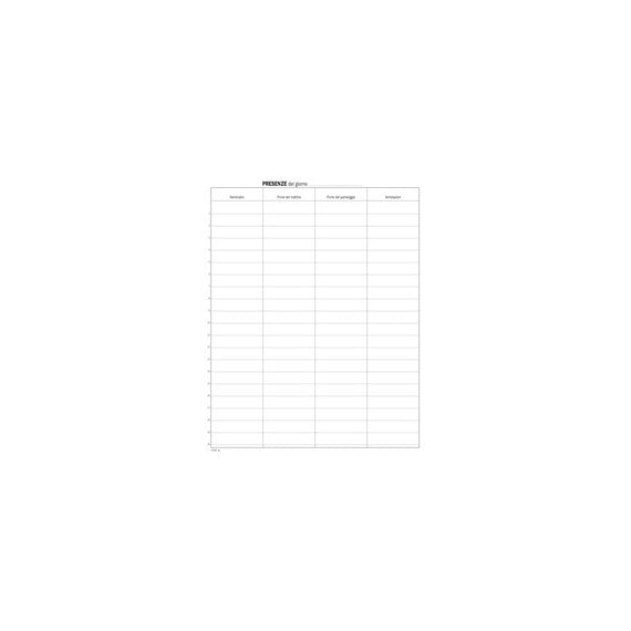 Registro firma presenza - 49 pag - 31 x 24,5 cm - DU1338100000 - Data Ufficio