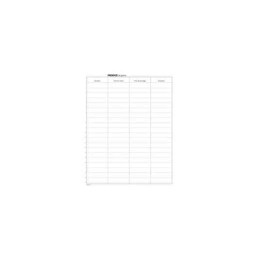 Registro firma presenza - 49 pag - 31 x 24,5 cm - DU1338100000 - Data Ufficio