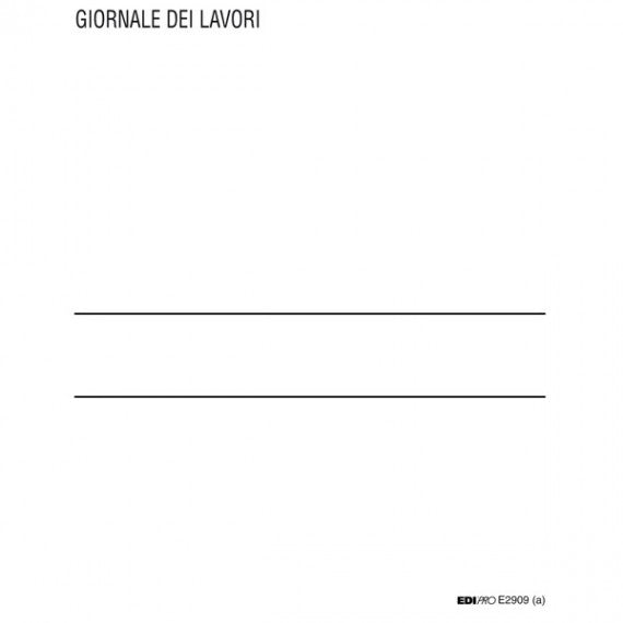 Registro giornale lavori - 31 x 21cm - 47pg - numerate - Edipro