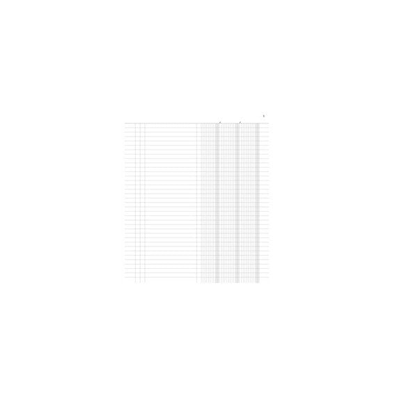 Registro inventari a 3 colonne - 96 pagine - 31 x 24,5 cm - DU135100000 - Data Ufficio