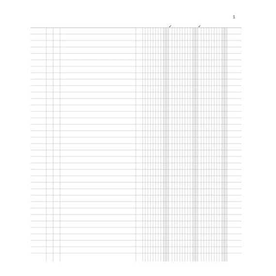 Registro inventari a 3 colonne - 96 pagine - 31 x 24,5 cm - DU135100000 - Data Ufficio