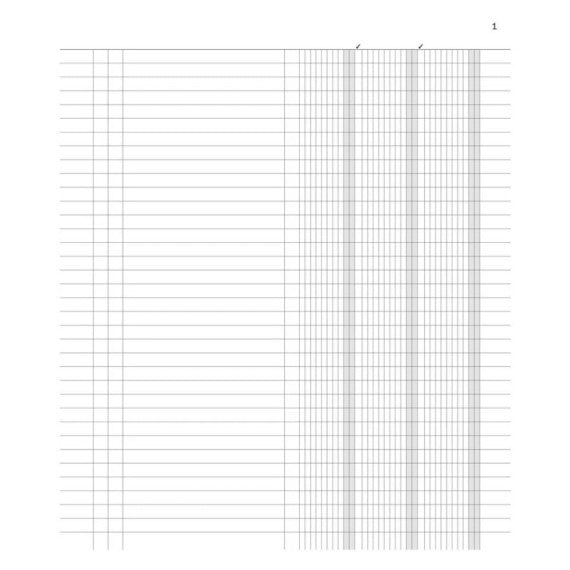 Registro Inventario a 3 colonne data ufficio - 96 pag 31x24,5 cm DU135100000