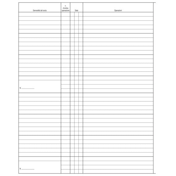 Registro libro soci SPA/SRL - 31 x 24,5 - 47pg - numerate - Edipro