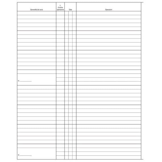 Registro libro soci SPA/SRL - 31 x 24,5 - 47pg - numerate - Edipro