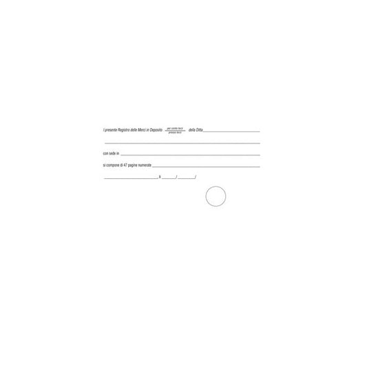 Registro merci in deposito - 31 x 24,5cm - 50 fogli - Edipro