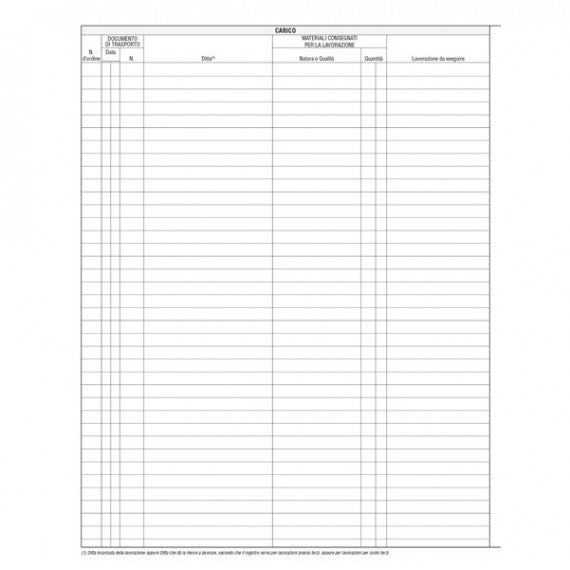 Registro merci in lavorazione - 31 x 24cm - 47 fogli - Edipro