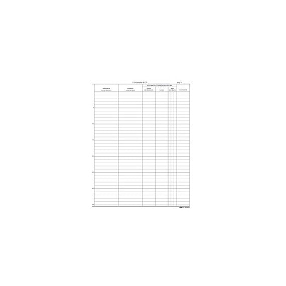 Registro persone alloggiate - 31 x 24,5cm - 46pg - Edipro