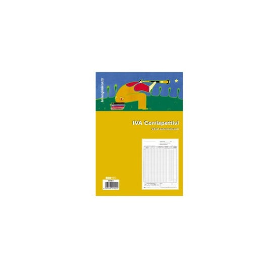 Registro prima nota Iva corrispettivi - 25/25 fogli autoricalcanti - 29,7 x 23cm - Edipro