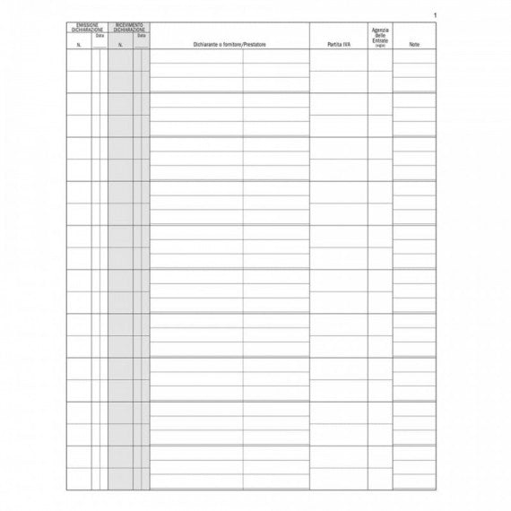 Registro protocollo esportatori data ufficio 100 pag. numerate 31x24,5 cm DU139400000