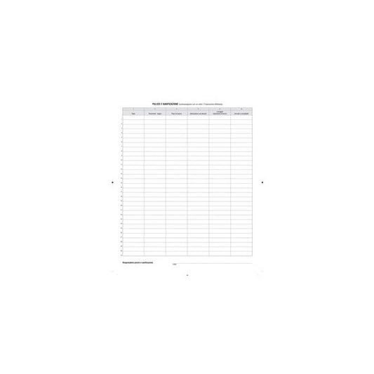 Registro pulizia e sanificazione in azienda - 40 pag - 31x24,5 cm - Edipro