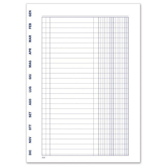 Registro scadenziario data ufficio gennaio-dicembre  96 fogli 24x17 cm - 2016A1243G