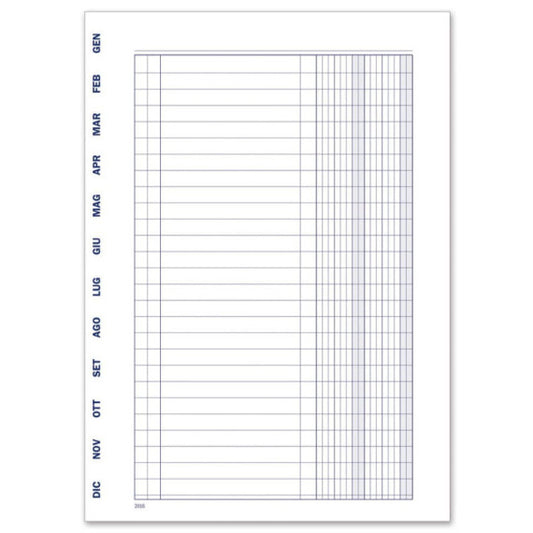 Registro scadenziario data ufficio gennaio-dicembre  96 fogli 24x17 cm - 2016A1243G