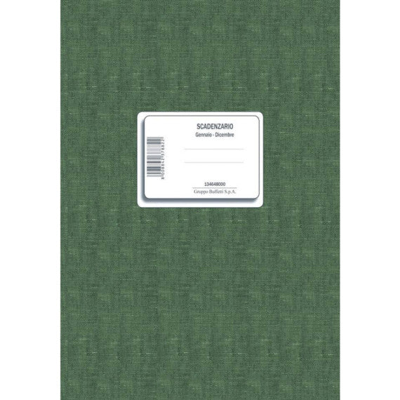 Registro scadenziario data ufficio gennaio-dicembre  96 fogli 24x17 cm - 2016A1243G