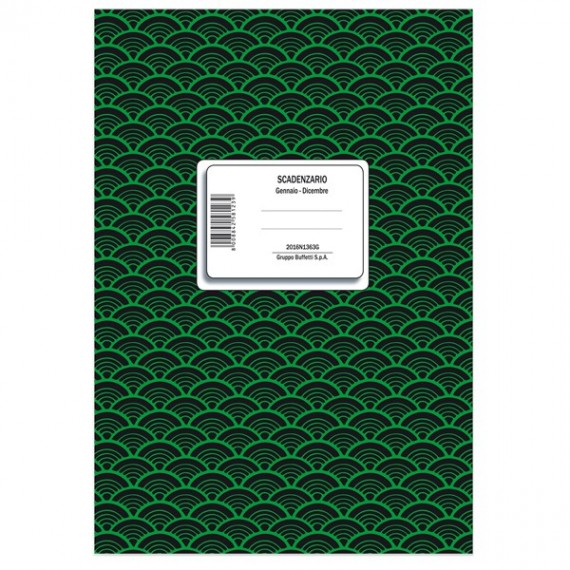 Registro scadenziario spiralato Gennaio/Dicembre - 10 pagine per mese - 24 x 17 cm - 2016N1363 - Data Ufficio