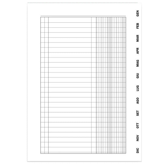 Registro scadenziario spiralato Gennaio/Dicembre - 10 pagine per mese - 24 x 17 cm - 2016N1363 - Data Ufficio