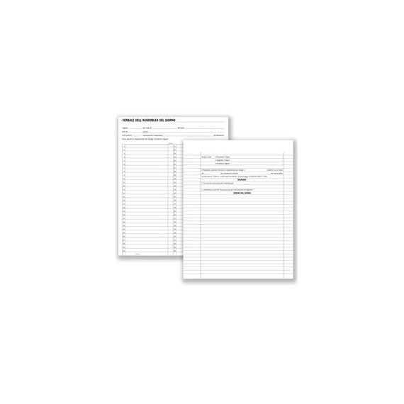 Registro verbali assemblee condominiali - 80 pagine - 31 x 24,5 cm - DU136400000 - Data Ufficio