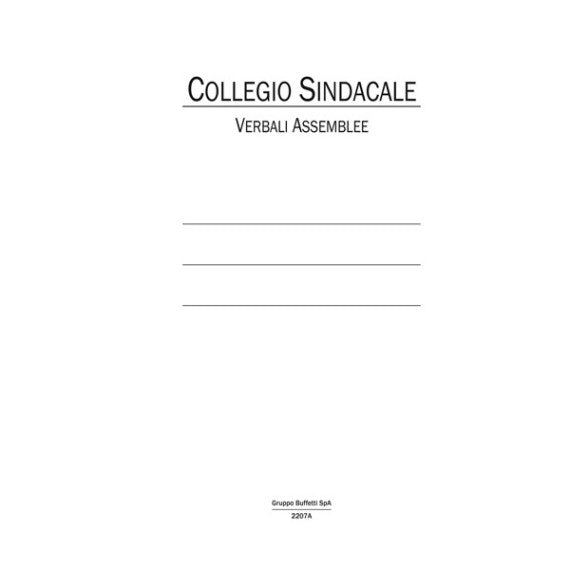Registro verbali collegio sindacale - 96 pagine - 31 x 24,5 cm - DU135700000 - Data Ufficio