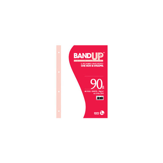 Ricambi BandUp forati rinforzati - A4 - bianchi - 40 fogli - 90gr - BM