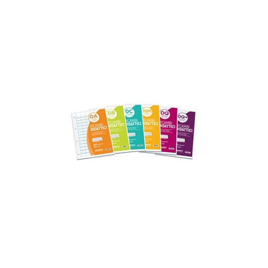 Ricambi didattici forati - A4 - 40 fogli carta 100 gr - rigo di 1a - Blasetti