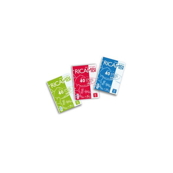 Ricambi forati Quaxima - A4 - 5 mm con margine - 80 gr - 40 fogli - Pigna
