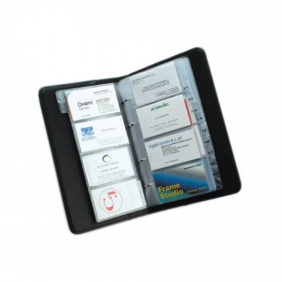 Ricambi per portabiglietti da visita ad anelli TECNOSTYL da 76 tasche in 19 pagine 24x12 cm trasparente - NCB01