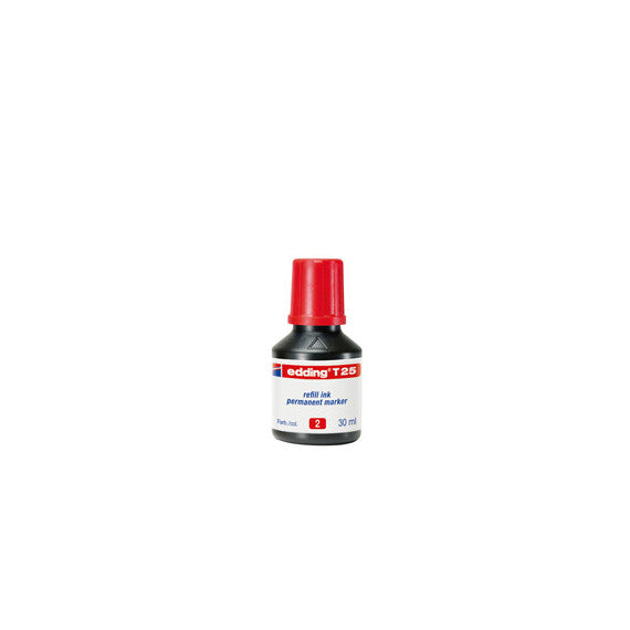 Ricarica Inchiostro per Marcatore Permanente - contenuto 30ml - rosso - Edding