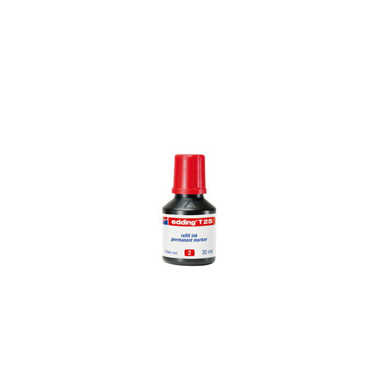 Ricarica Inchiostro per Marcatore Permanente - contenuto 30ml - rosso - Edding