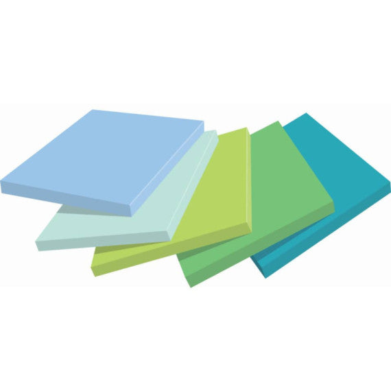 Ricariche di foglietti Post-it® Super Sticky Z-Notes Oasis - conf. 5 blocchetti 90 ff 76x76 mm - R330-5SS-OAS