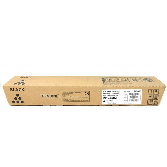RICOH MP C3502 BK NERO 842016 TONER ORIGINALE PER RICOH Aficio MP C3002 C3502 822016 - 841651 - 841739 28.000 PAGINE