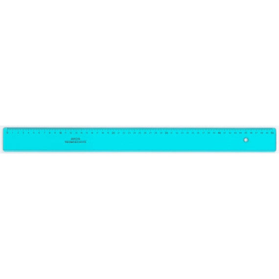 Riga ARDA Tecnoschool polistirolo termoresistente azzurro trasparente 50cm 40050SS