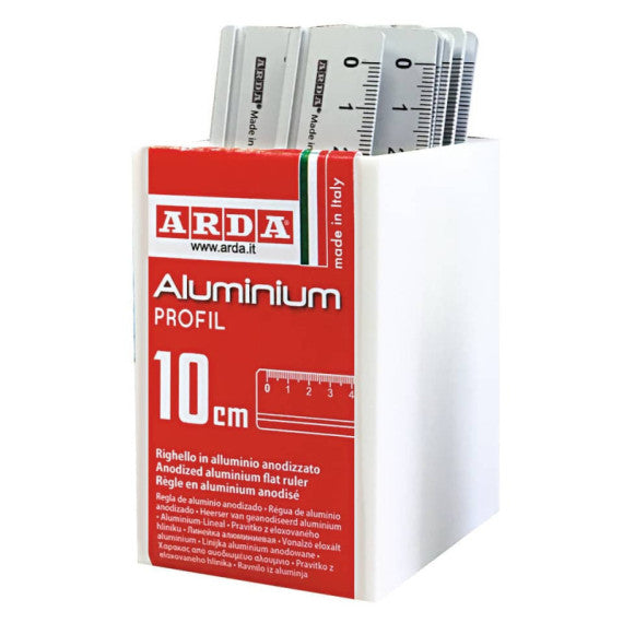 Righelli in alluminio 10 cm Arda in conf. da 15 pz - 17910BAR
