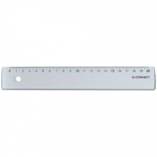 Righello Q-Connect trasparente 20 cm  KF00586