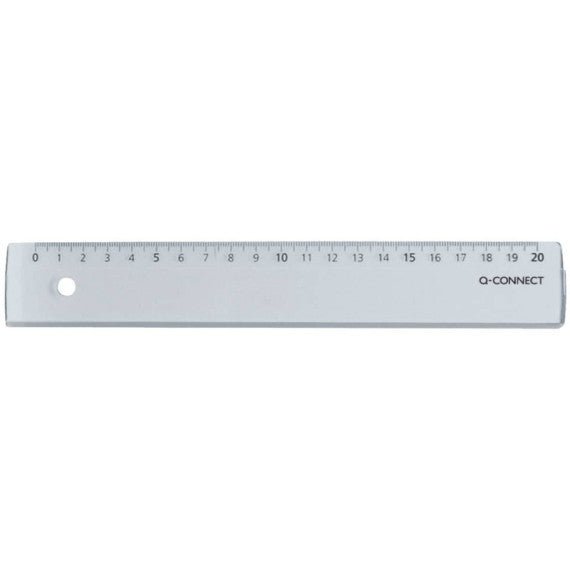 Righello Q-Connect trasparente 20 cm  KF00586