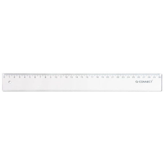 Righello Q-Connect trasparente 30 cm  KF00587