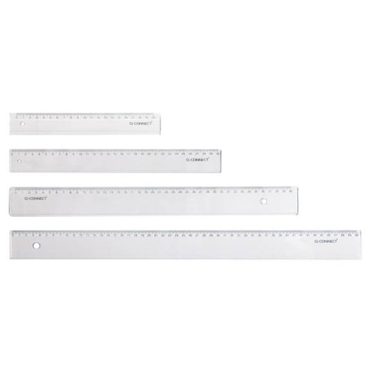 Righello Q-Connect trasparente 50 cm  KF00589