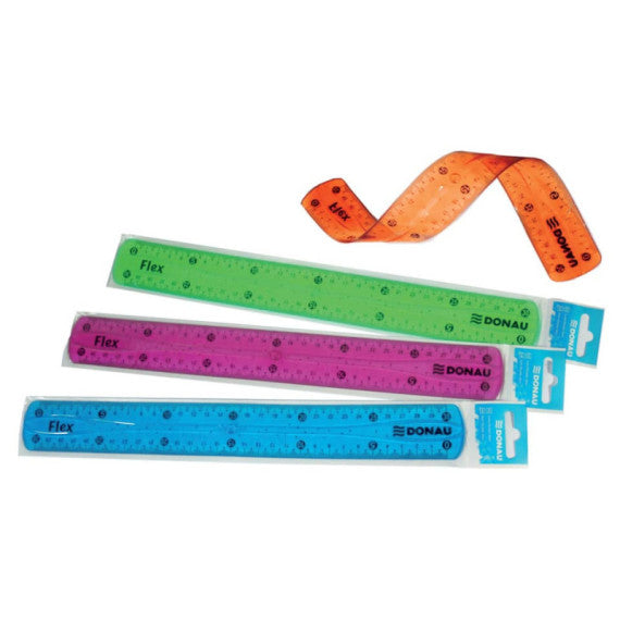 Righello trasparente Donau flex assortito 30 cm 322141099