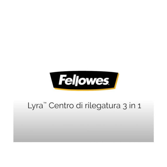 Rilegatrice 3 in 1 Fellowes Lyra a dorsi plastici, pinzatrice e perforatrice 2/4 fori bianco - 5603101