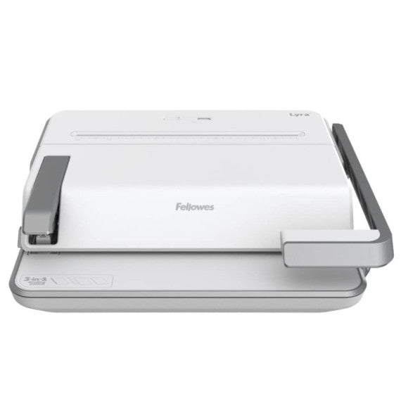 Rilegatrice 3 in 1 Fellowes Lyra a dorsi plastici, pinzatrice e perforatrice 2/4 fori bianco - 5603101