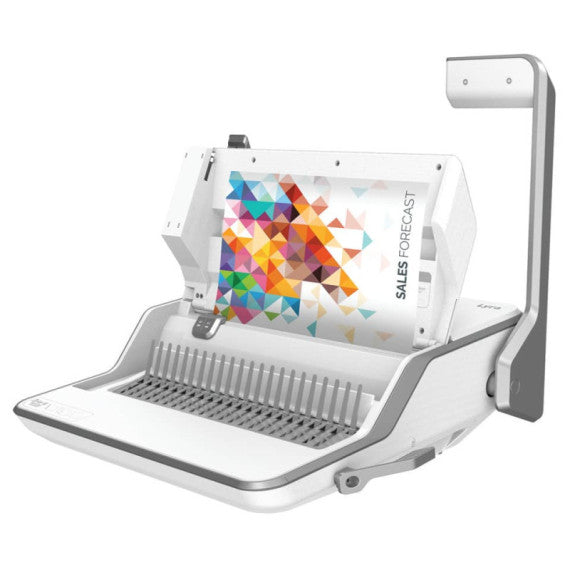 Rilegatrice 3 in 1 Fellowes Lyra a dorsi plastici, pinzatrice e perforatrice 2/4 fori bianco - 5603101