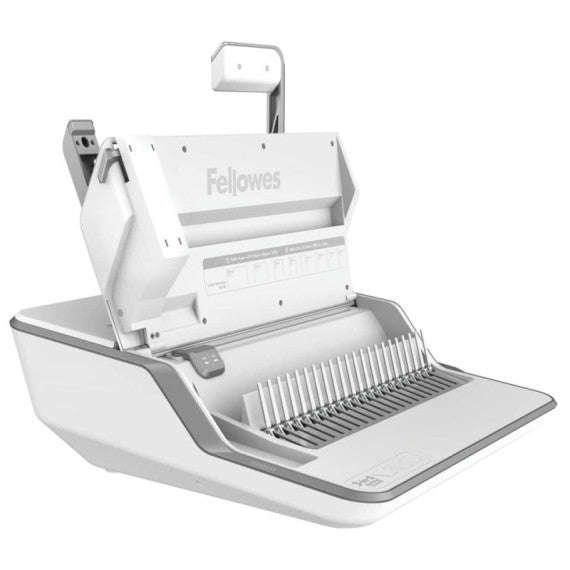 Rilegatrice 3 in 1 Fellowes Lyra a dorsi plastici, pinzatrice e perforatrice 2/4 fori bianco - 5603101