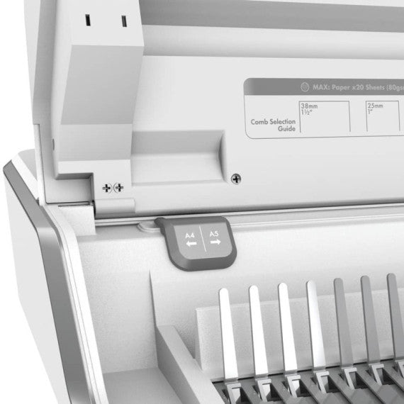 Rilegatrice 3 in 1 Fellowes Lyra a dorsi plastici, pinzatrice e perforatrice 2/4 fori bianco - 5603101
