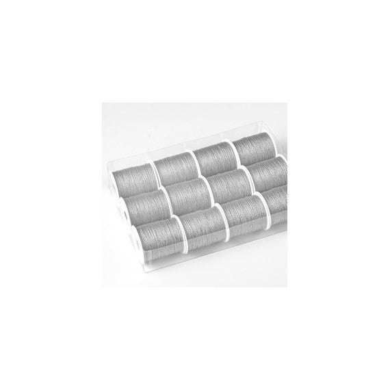 Rocchette cordonetto - 2 capi - 20 mt - argento - Brizzolari - conf. 12 pezzi