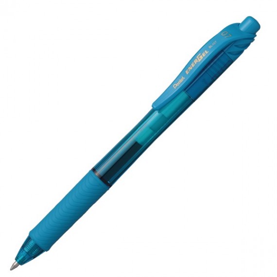 Roller a scatto Energel X BL 107  - punta 0,7mm - astuccio 4 colori assortiti - Pentel
