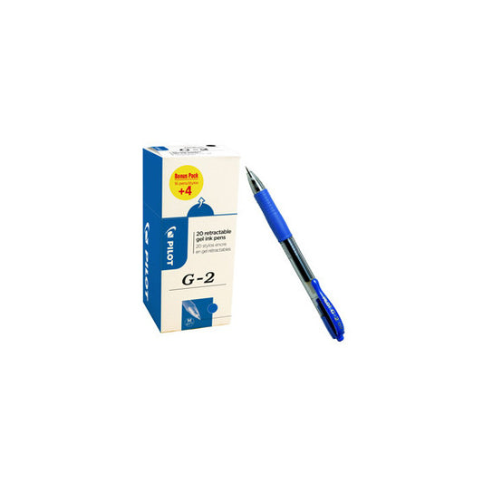 Roller gel a scatto G 2 - punta 0,7mm  - blu - Pilot - conf. 16 + 4 pezzi