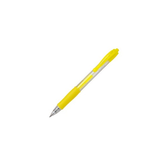 Roller gel a scatto G-2 - punta 0,7mm - giallo neon - Pilot