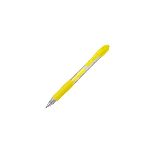 Roller gel a scatto G-2 - punta 0,7mm - giallo neon - Pilot