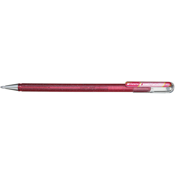 Roller gel Hybrid Dual Metallic - punta 1,0mm - 5 colori assorititi  - Pentel - astuccio 5 roller