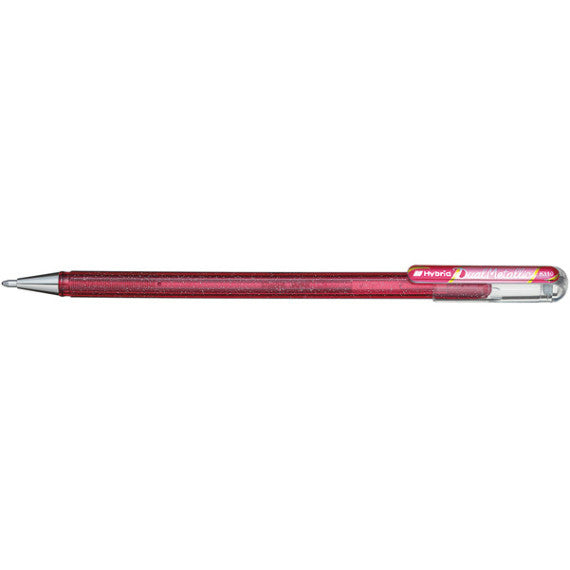 Roller gel Hybrid Dual Metallic - punta 1,0mm - 5 colori assorititi  - Pentel - astuccio 5 roller