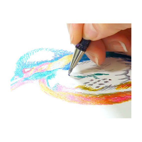 Roller gel Hybrid Dual Metallic - punta 1,0mm - 5 colori assorititi  - Pentel - astuccio 5 roller
